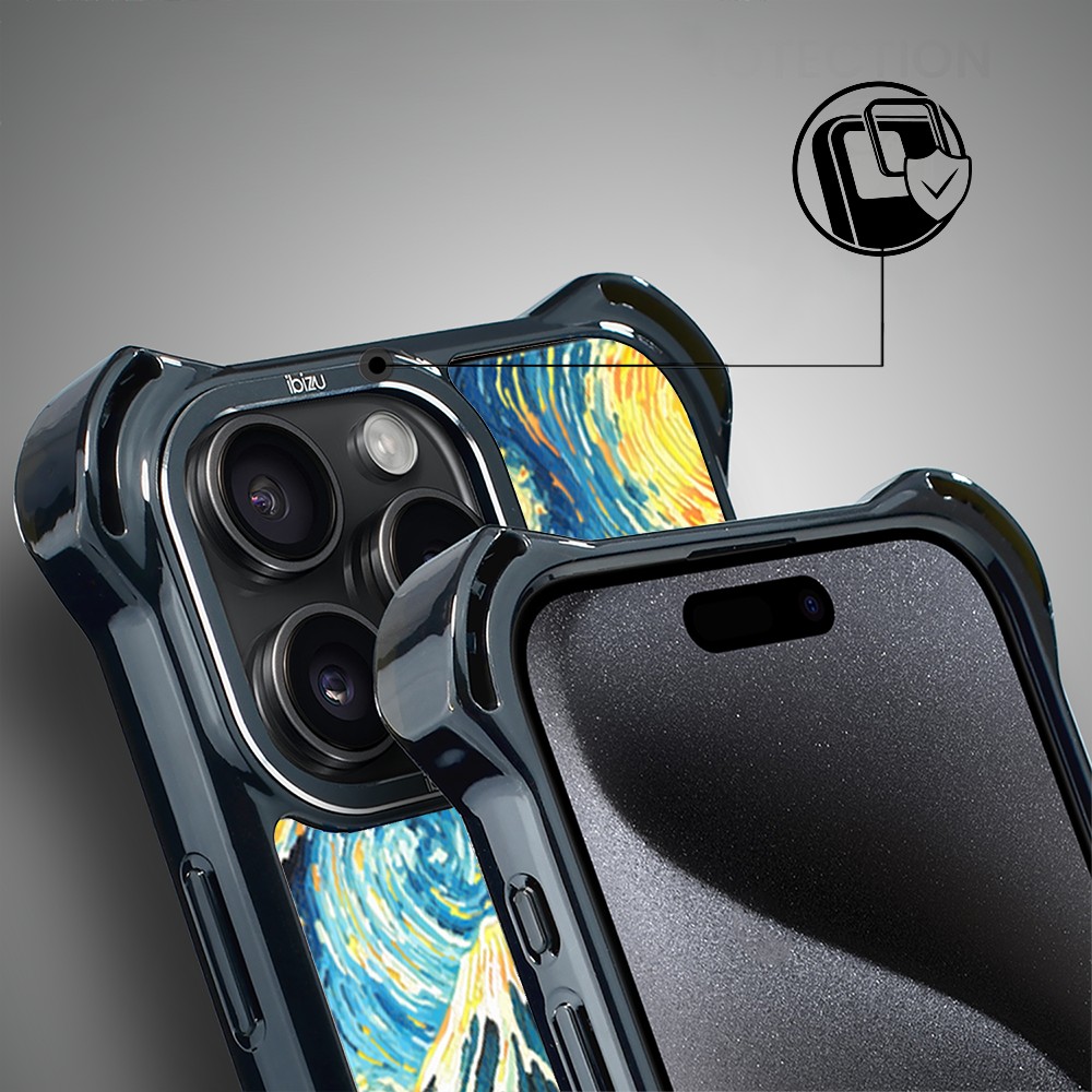 Etui do iPhone 15 Pro, Ibizu DropGuard Ultra z MagSafe, Van Gogh, gwieździsta noc (3)