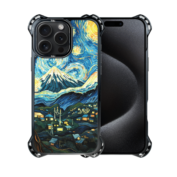 Etui do iPhone 15 Pro, Ibizu DropGuard Ultra z MagSafe, Van Gogh, gwieździsta noc (7)