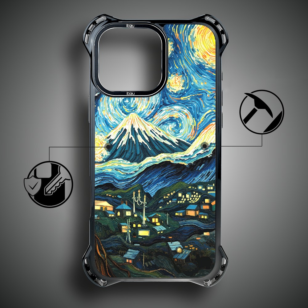 Etui do iPhone 15 Pro, Ibizu DropGuard Ultra z MagSafe, Van Gogh, gwieździsta noc (8)