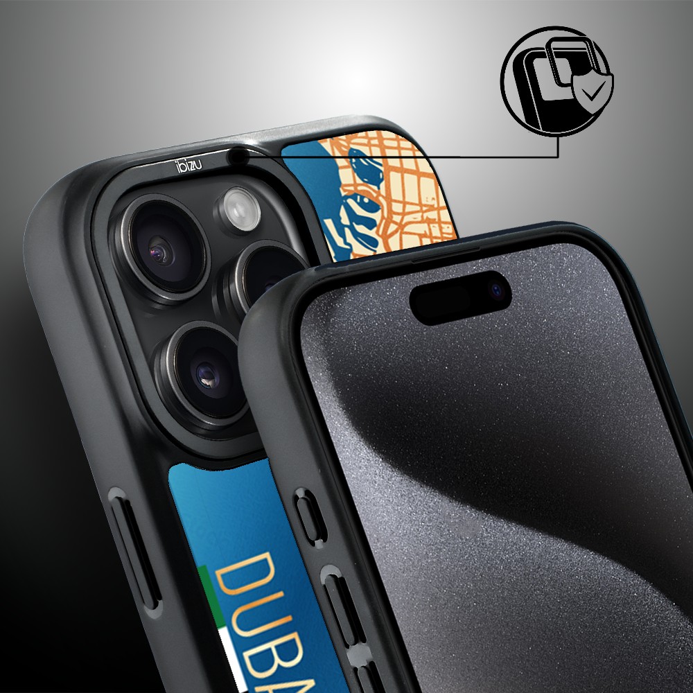 Etui do iPhone 15 Pro Max IBIZU DropGuard Matt z MagSafe, Mapy Świata, Dubai (4)