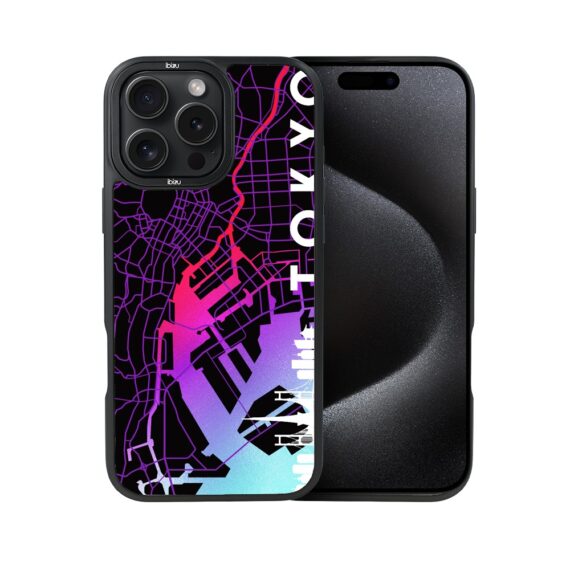 Etui do iPhone 15 Pro Max IBIZU DropGuard Matt z MagSafe, Mapy Świata, Tokyo (1)
