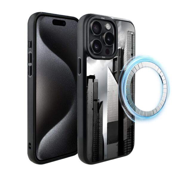 Etui do iPhone 15 Pro IBIZU DropGuard Matt z MagSafe, Noir City, Manhattan