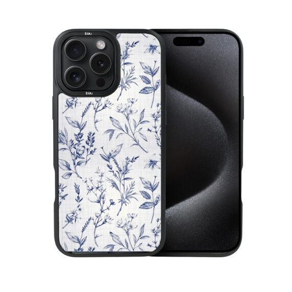 Etui do iPhone 15 Pro Max IBIZU DropGuard Matt z MagSafe, Pastel Bloom, Lazurowe szepty (5)