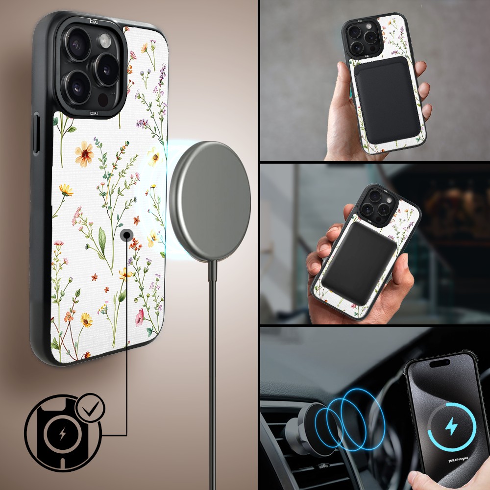 Etui do iPhone 15 Pro Max IBIZU DropGuard Matt z MagSafe, Pastel Bloom, Letni bukiet (6)