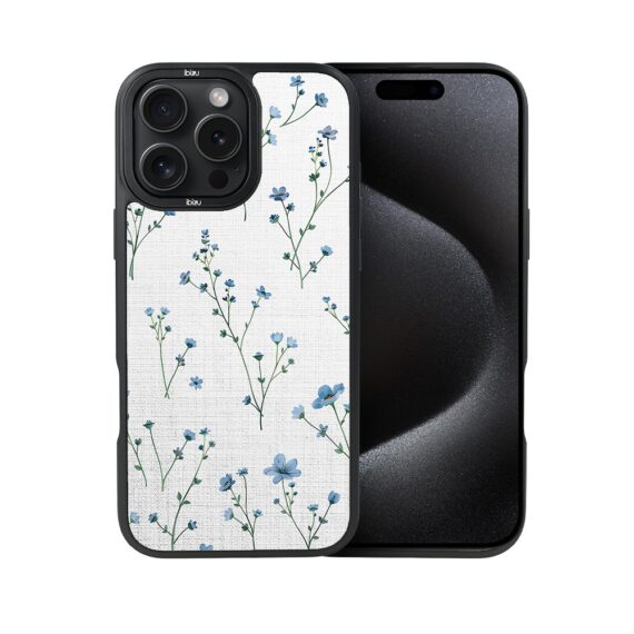 Etui do iPhone 15 Pro Max IBIZU DropGuard Matt z MagSafe, Pastel Bloom, Niebieski sen (5)