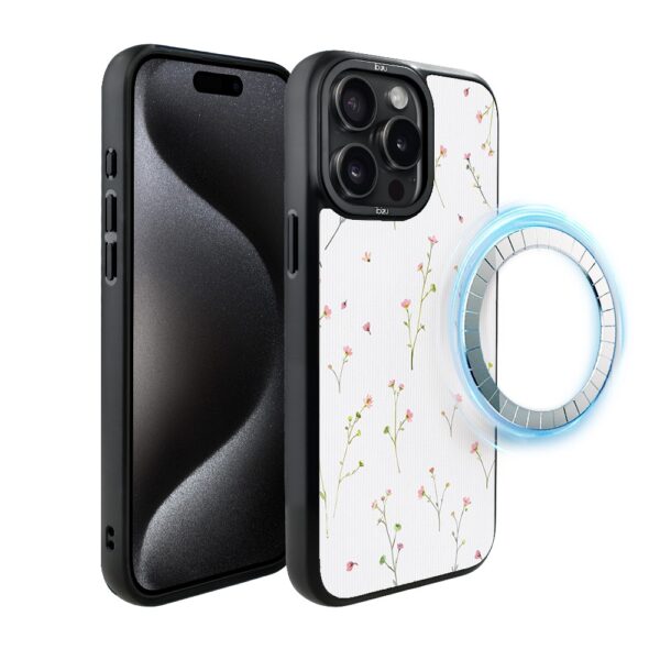 Etui do iPhone 15 Pro IBIZU DropGuard Matt z MagSafe, Pastel Bloom, Polna fantazja