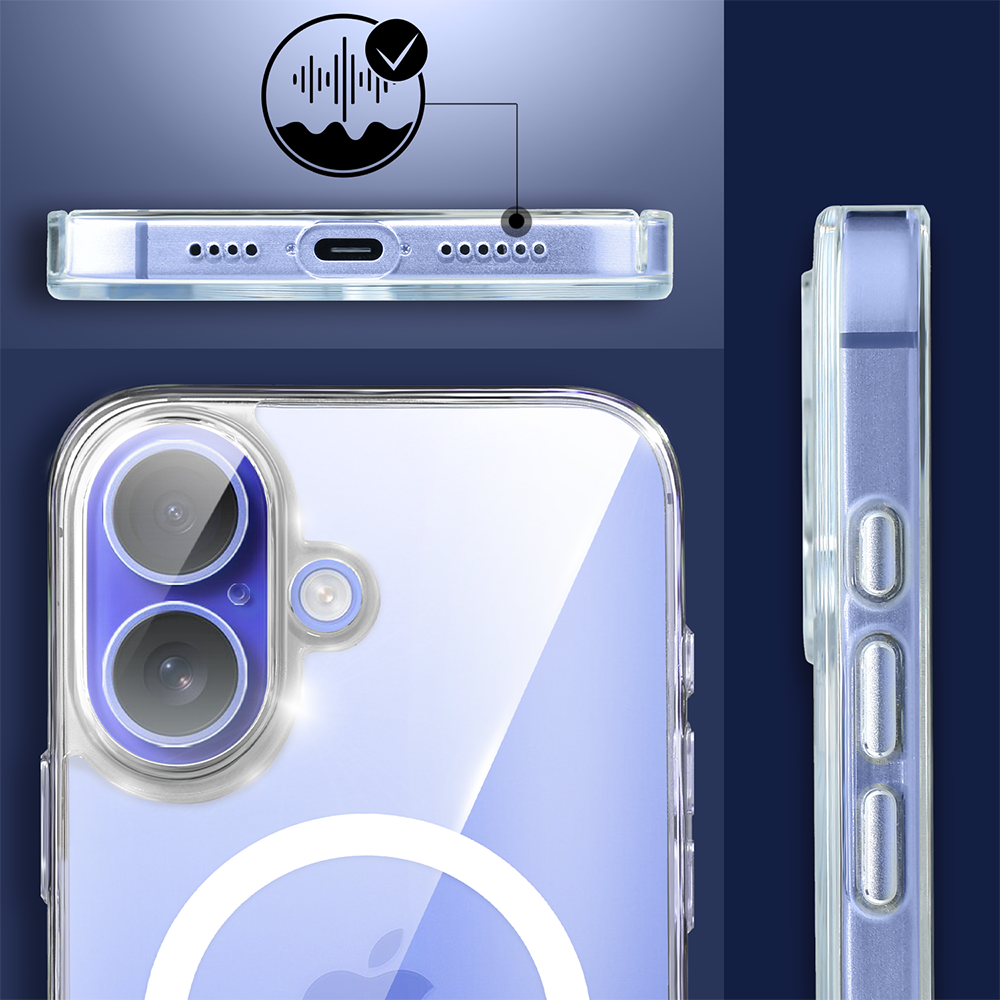 Etui do iPhone 16 Clear Case MagSafe ze szklanym tyłem oraz ochroną aparatu (10)