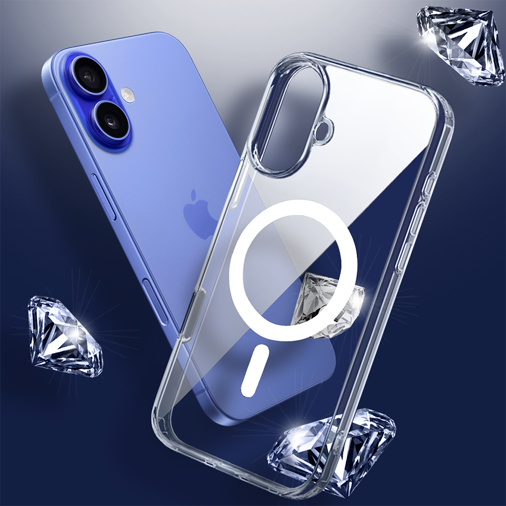 Etui do iPhone 16 Clear Case MagSafe ze szklanym tyłem oraz ochroną aparatu (14)