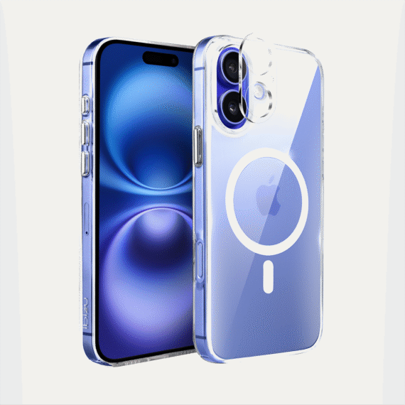 Etui do iPhone 16 Clear Case MagSafe ze szklanym tyłem oraz ochroną aparatu (4)