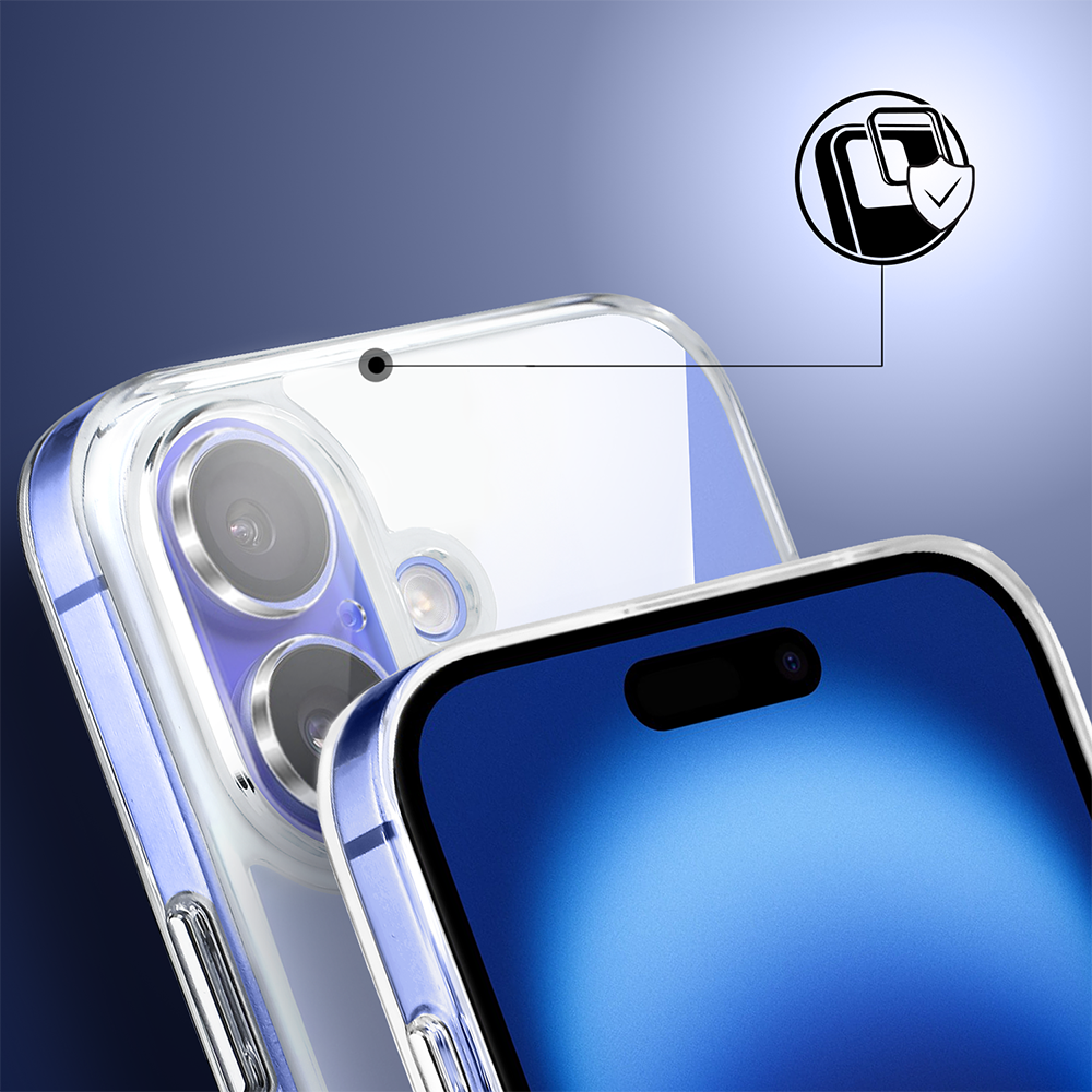 Etui do iPhone 16 Clear Case MagSafe ze szklanym tyłem oraz ochroną aparatu (9)