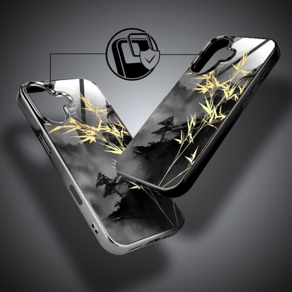 Etui-do-iPhone-16-Elite-Glass-z-MagSafe-szklany-tył-Azja-Złoty-bambus-czarne (4)
