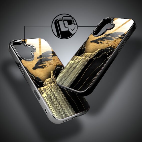 Etui-do-iPhone-16-Elite-Glass-z-MagSafe-szklany-tył-Azja-Złoty-wodospad-czarne (4)