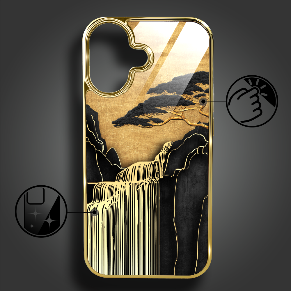 Etui-do-iPhone-16-Elite-Glass-z-MagSafe-szklany-tył-Azja-Złoty-wodospad-złote (7)