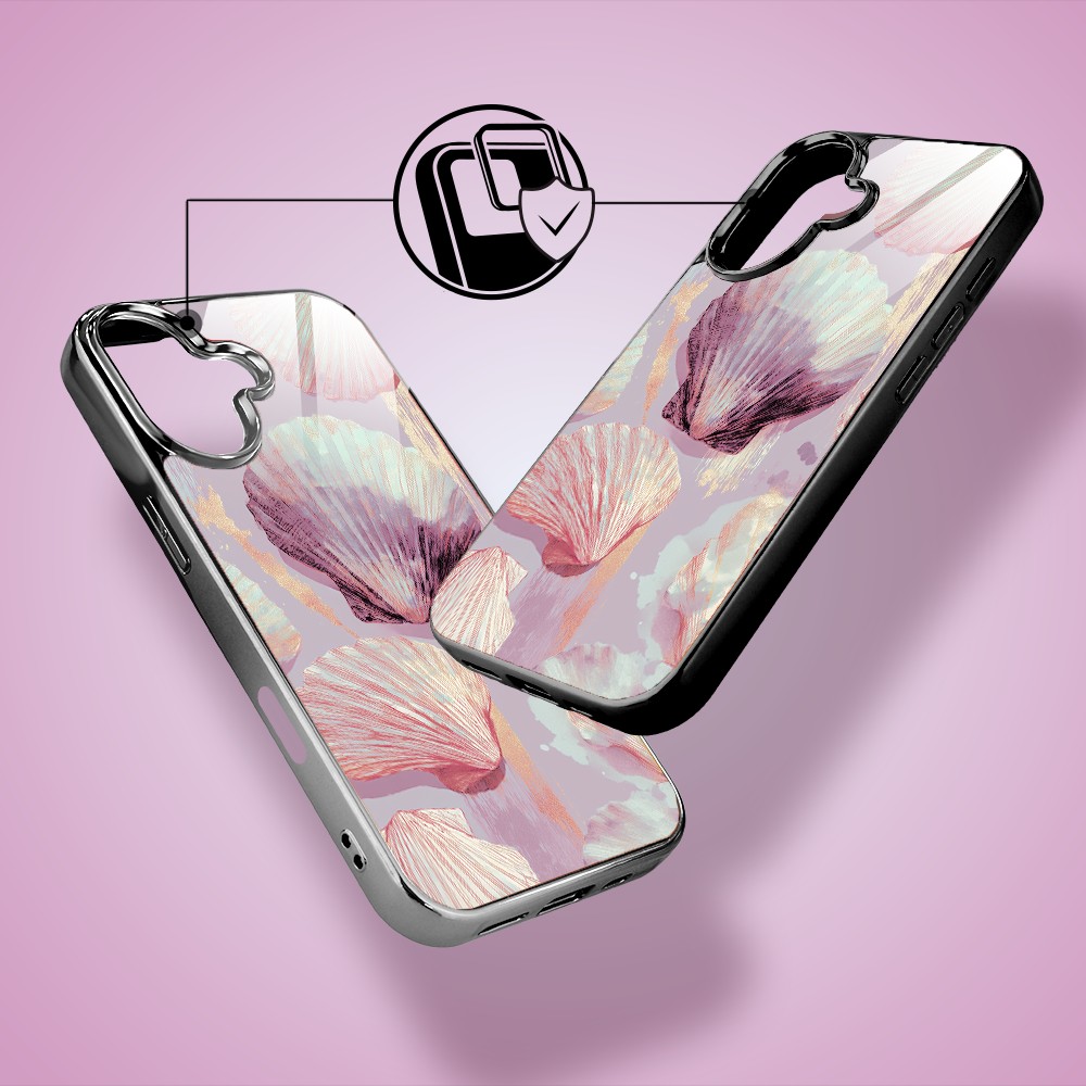 Etui do iPhone 16, Elite Glass z MagSafe, szklany tył, Morze, Perłowa Muszla, czarne (6)