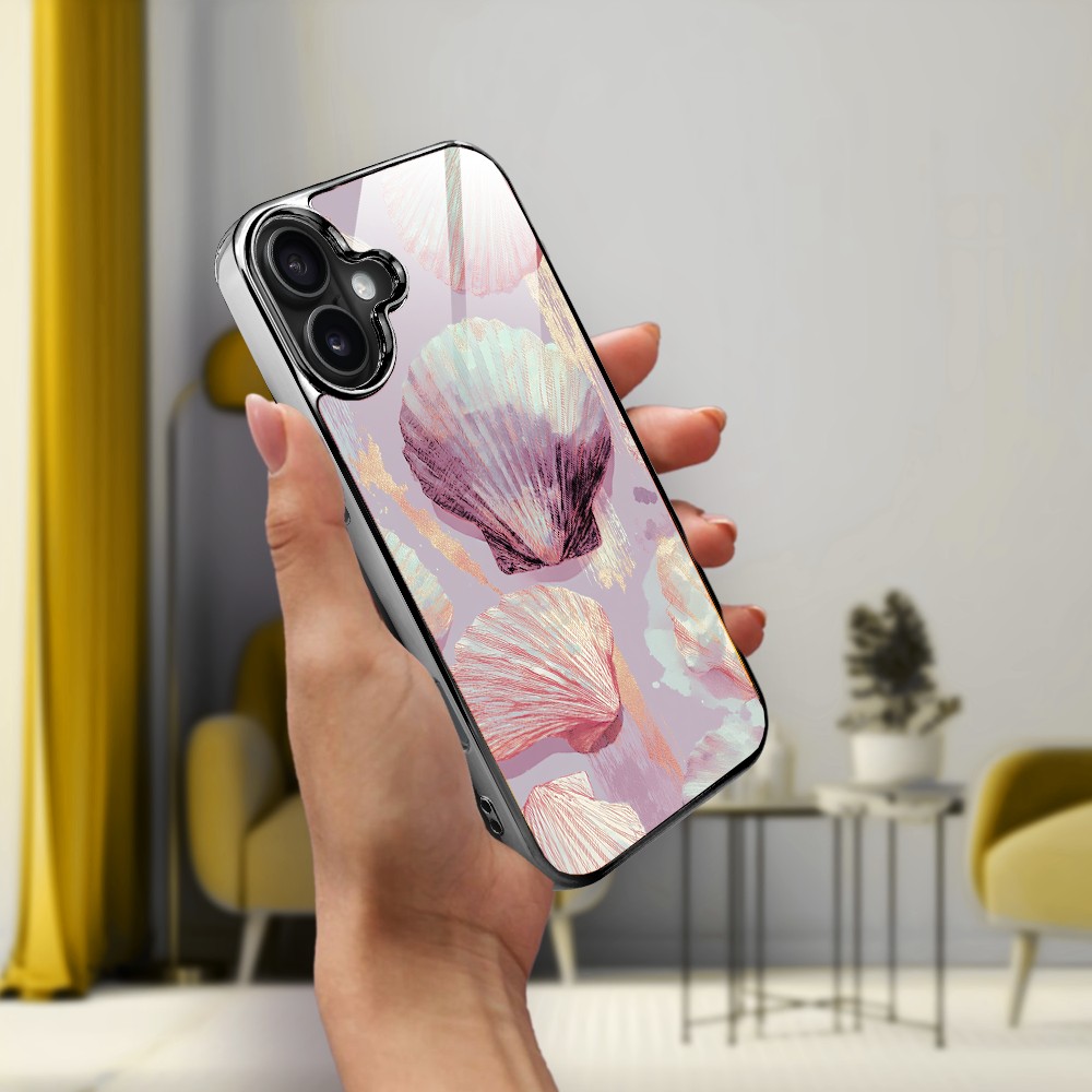 Etui do iPhone 16, Elite Glass z MagSafe, szklany tył, Morze, Perłowa Muszla, czarne (7)