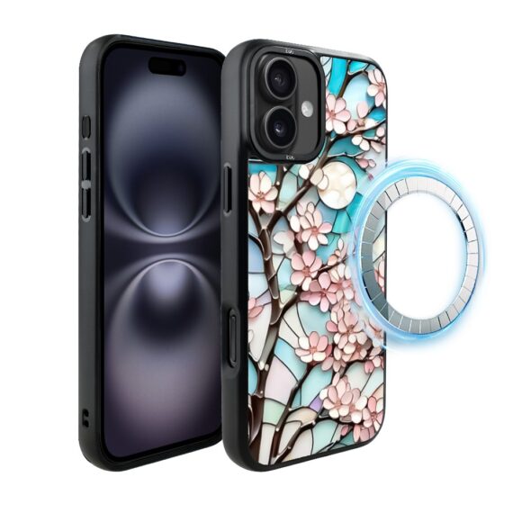 Etui do iPhone 16 IBIZU DropGuard Matt z MagSafe, Barwy Szkła, Księżycowa Wiśnia (3)