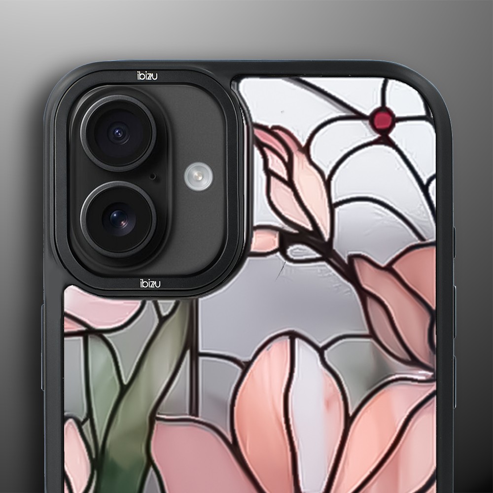Etui do iPhone 16 IBIZU DropGuard Matt z MagSafe, Barwy Szkła, Różowa magnolia (1)