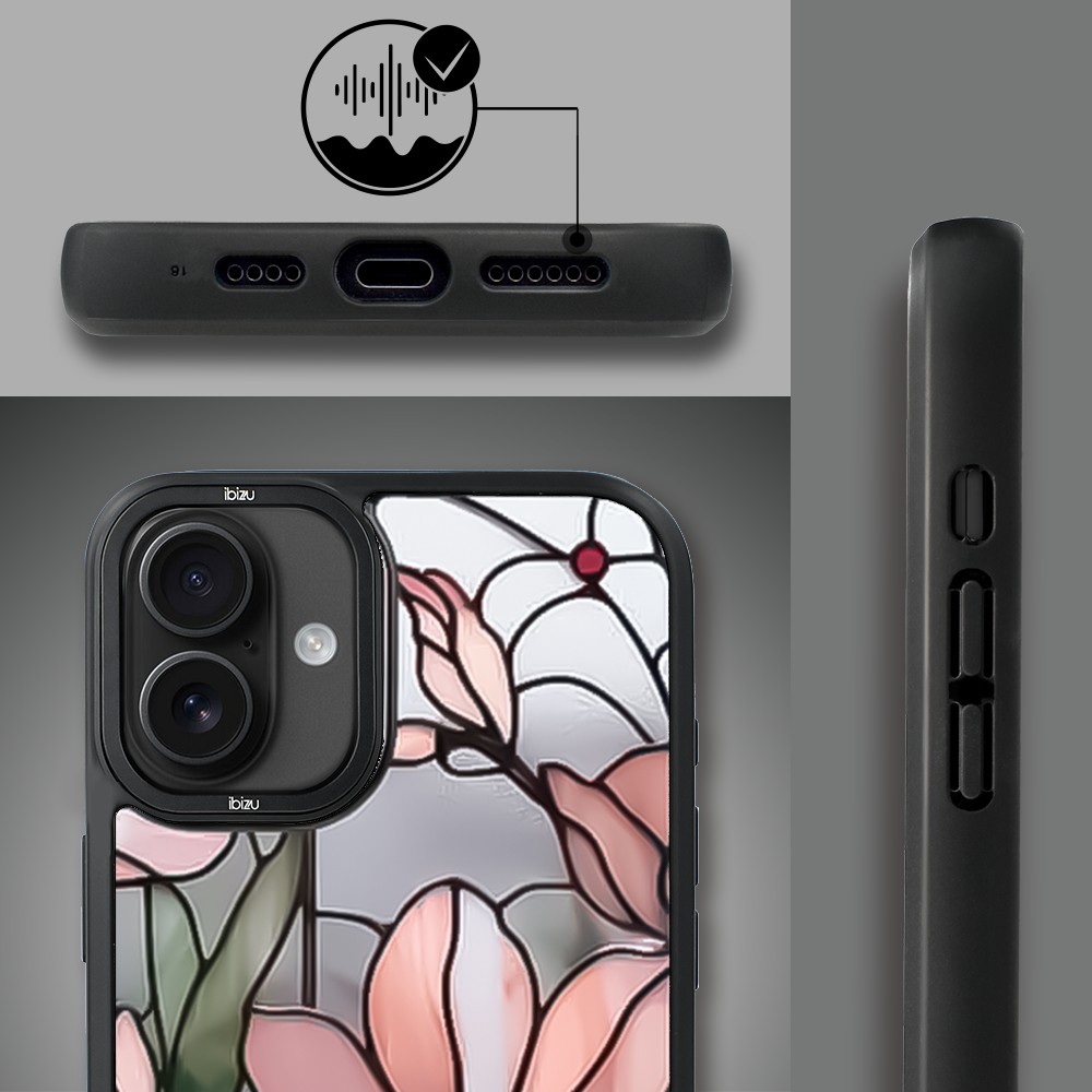 Etui do iPhone 16 IBIZU DropGuard Matt z MagSafe, Barwy Szkła, Różowa magnolia (8)