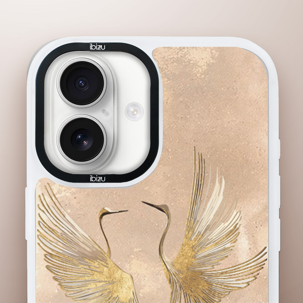 Etui-do-iPhone-16-IBIZU-DropGuard-Matt-z-MagSafe-Boho-Złote-żurawie (3)