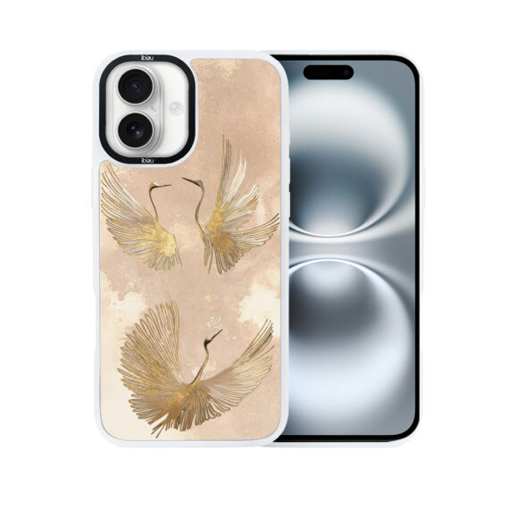 Etui-do-iPhone-16-IBIZU-DropGuard-Matt-z-MagSafe-Boho-Złote-żurawie (8)