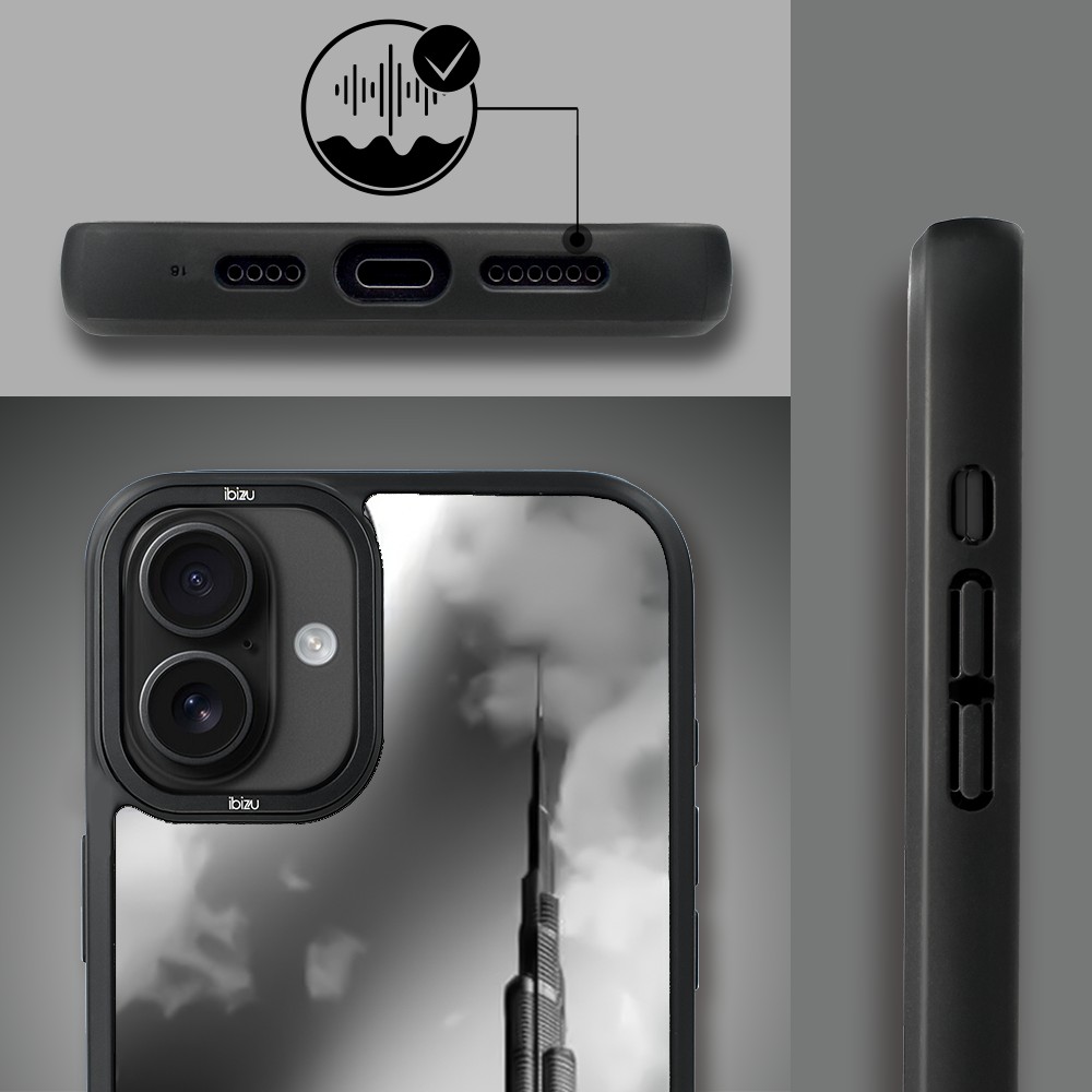 Etui do iPhone 16 IBIZU DropGuard Matt z MagSafe, Noir City, Burj Khalifa (6)
