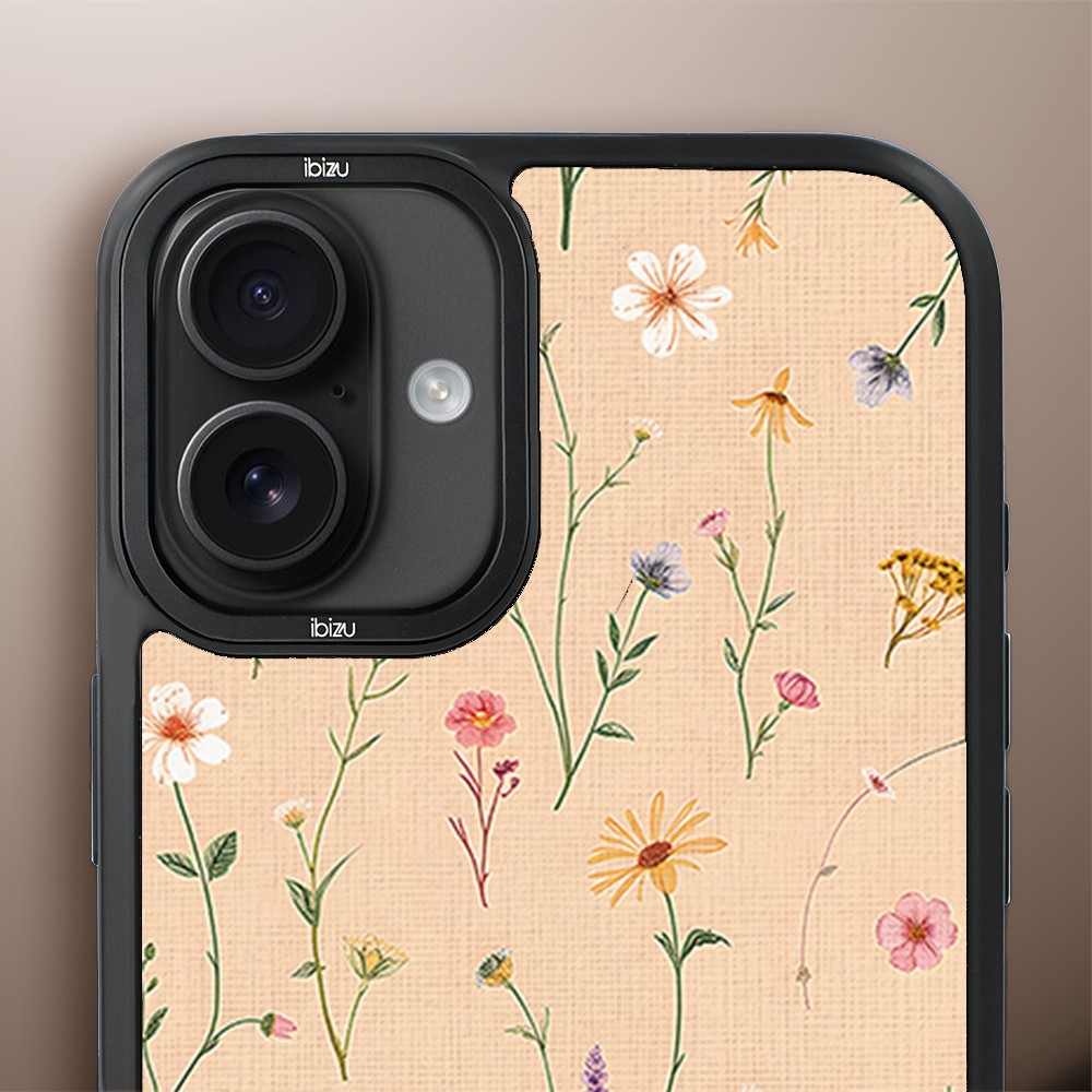 Etui do iPhone 16 IBIZU DropGuard Matt z MagSafe, Pastel Bloom, Koralowa łąka (3)