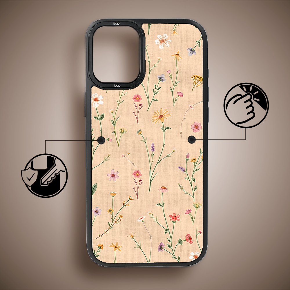 Etui do iPhone 16 IBIZU DropGuard Matt z MagSafe, Pastel Bloom, Koralowa łąka (5)