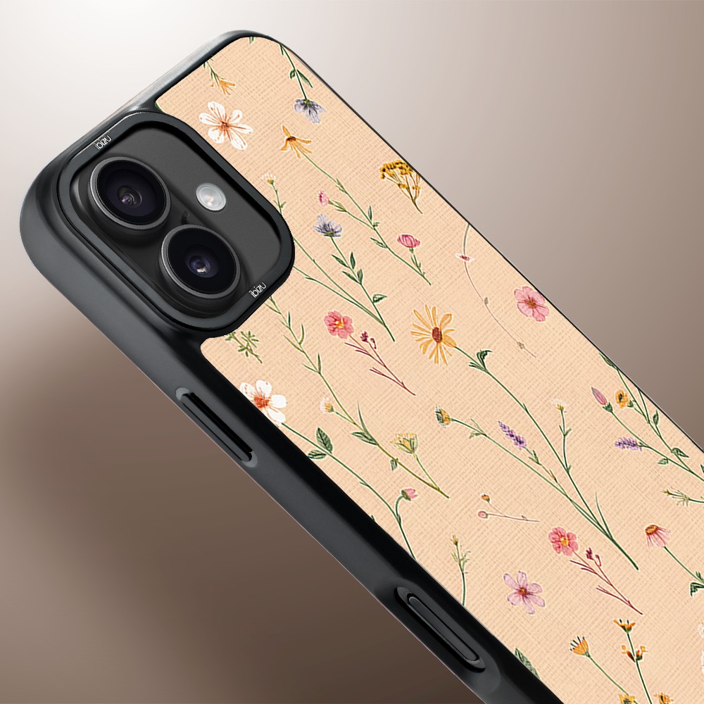 Etui do iPhone 16 IBIZU DropGuard Matt z MagSafe, Pastel Bloom, Koralowa łąka (8)