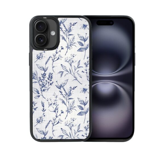 Etui do iPhone 16 IBIZU DropGuard Matt z MagSafe, Pastel Bloom, Lazurowe szepty (6)