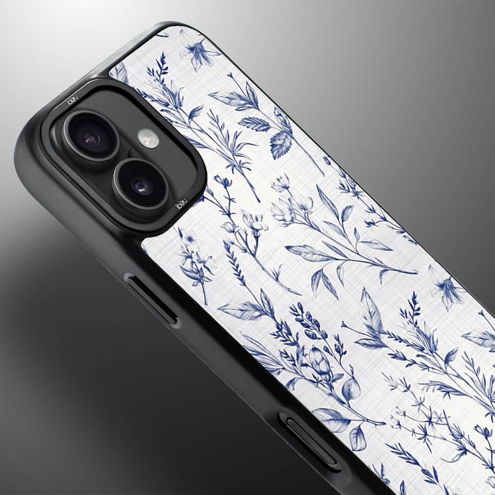 Etui do iPhone 16 IBIZU DropGuard Matt z MagSafe, Pastel Bloom, Lazurowe szepty (8)