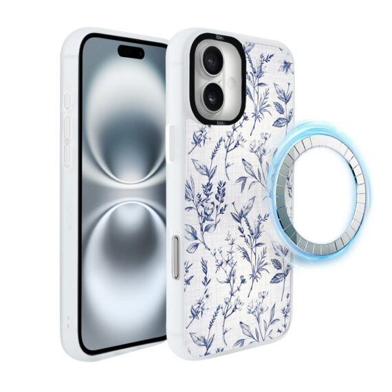 Etui-do-iPhone-16-IBIZU-DropGuard-Matt-z-MagSafe-Pastel-Bloom-Lazurowe-szepty-white (6)
