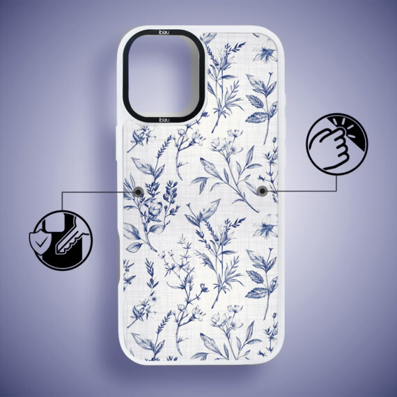 Etui-do-iPhone-16-IBIZU-DropGuard-Matt-z-MagSafe-Pastel-Bloom-Lazurowe-szepty-white (7)