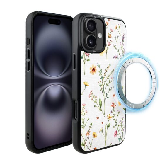 Etui do iPhone 16 IBIZU DropGuard Matt z MagSafe, Pastel Bloom, Letni bukiet (4)