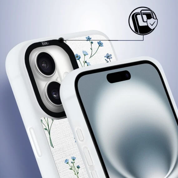Etui-do-iPhone-16-IBIZU-DropGuard-Matt-z-MagSafe-Pastel-Bloom-Niebieski-sen-biale-7