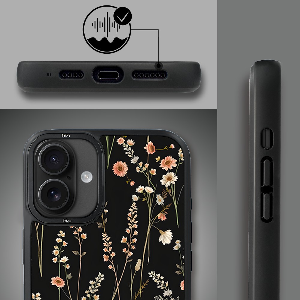 Etui do iPhone 16 IBIZU DropGuard Matt z MagSafe, Pastel Bloom, Północny ogród (8)