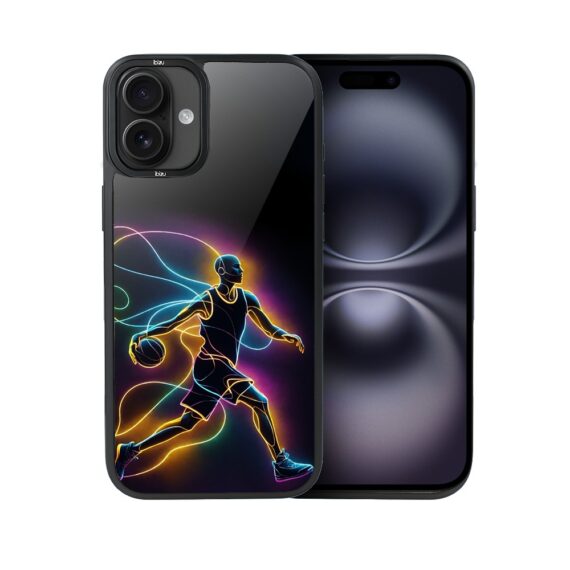 Etui do iPhone 16 Plus IBIZU DropGuard Matt z MagSafe, #ElectroMove, Duch koszykówkiip 16