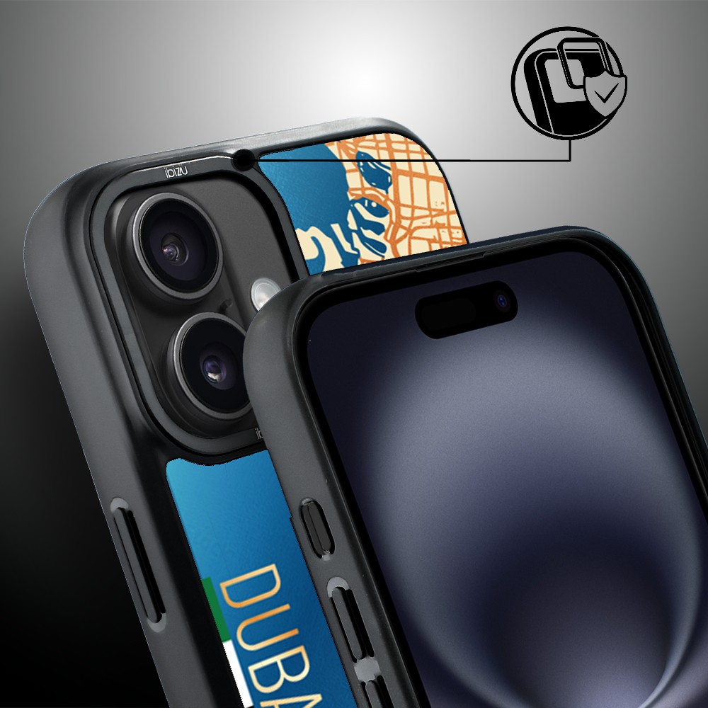Etui do iPhone 16 Plus IBIZU DropGuard Matt z MagSafe, Mapy Świata, Dubai (5)