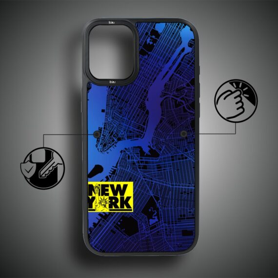 Etui do iPhone 16 Plus IBIZU DropGuard Matt z MagSafe, Mapy Świata, New York (8)