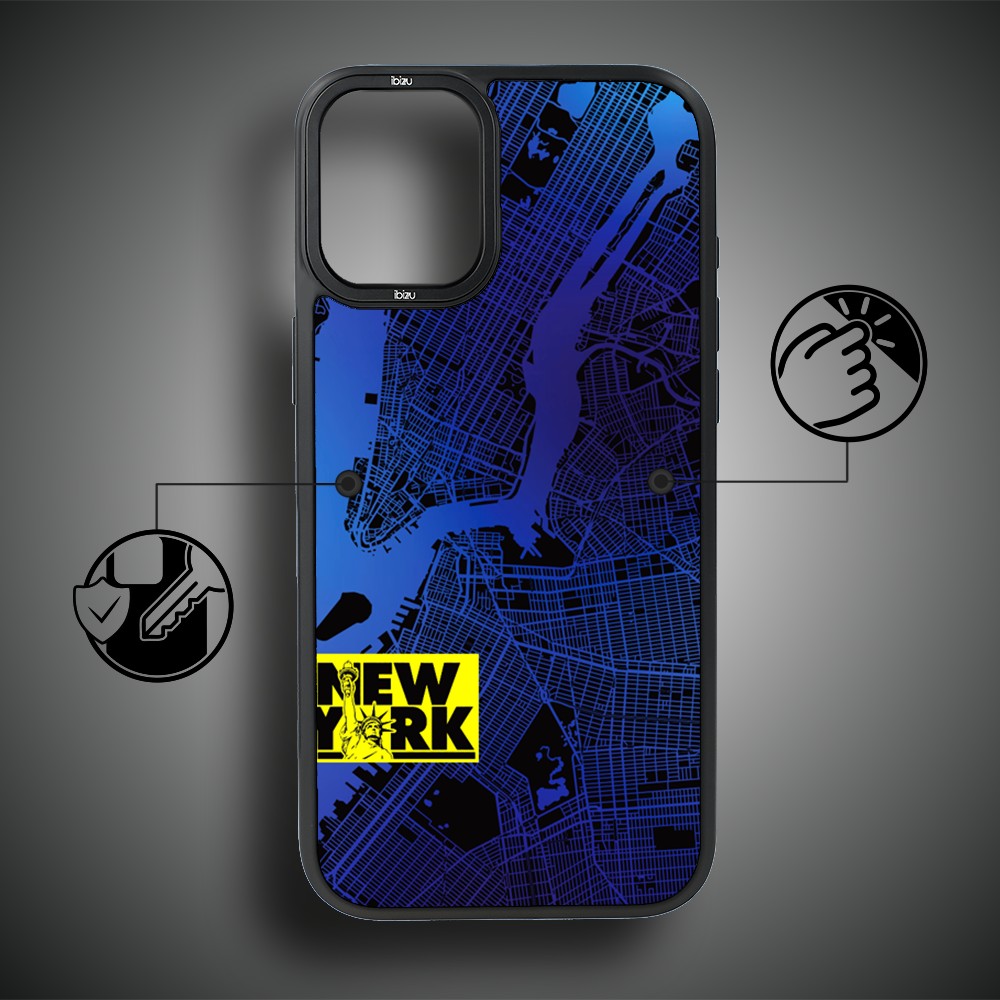 Etui do iPhone 16 Plus IBIZU DropGuard Matt z MagSafe, Mapy Świata, New York (8)