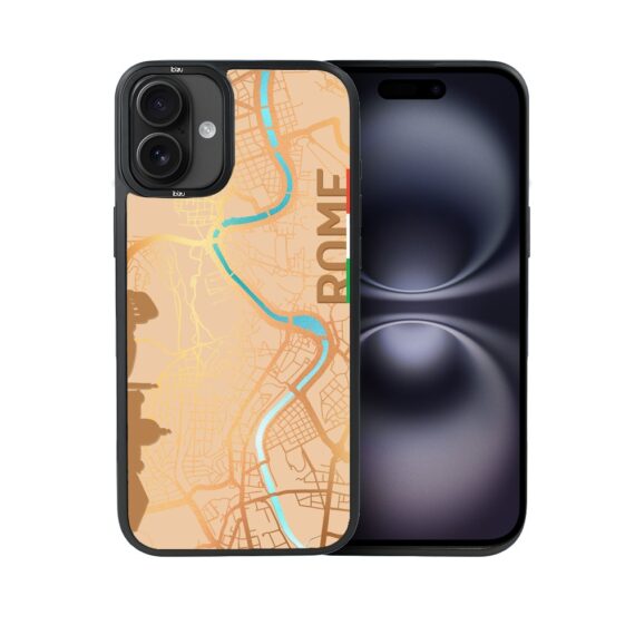 Etui do iPhone 16 Plus IBIZU DropGuard Matt z MagSafe, Mapy Świata, Rome (1)