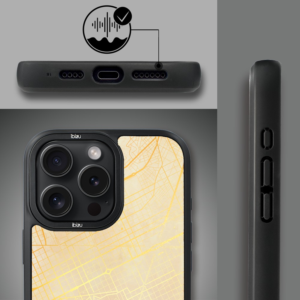 Etui do iPhone 16 Pro IBIZU DropGuard Matt, Mapy Świata, Barcelona (6)