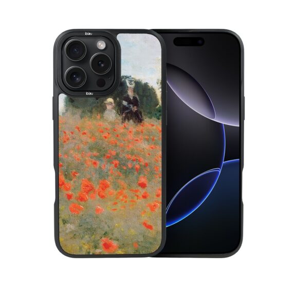 Etui-do-iPhone-16-Pro-IBIZU-DropGuard-Matt-z-MagSafe-Claude-Monet-pole-maków (8)