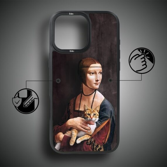Etui-do-iPhone-16-Pro-IBIZU-DropGuard-Matt-z-MagSafe-Leonardo-Da-Vinci-dama-z-kotem (7)