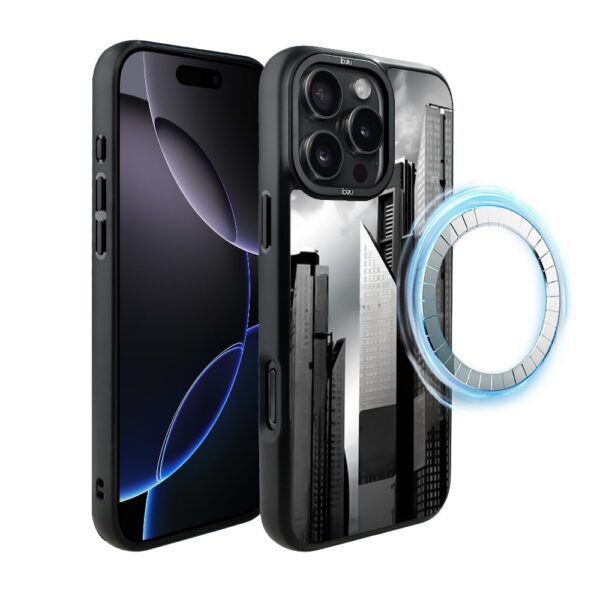 Etui do iPhone 16 Pro IBIZU DropGuard Matt z MagSafe, Noir City, Manhattan