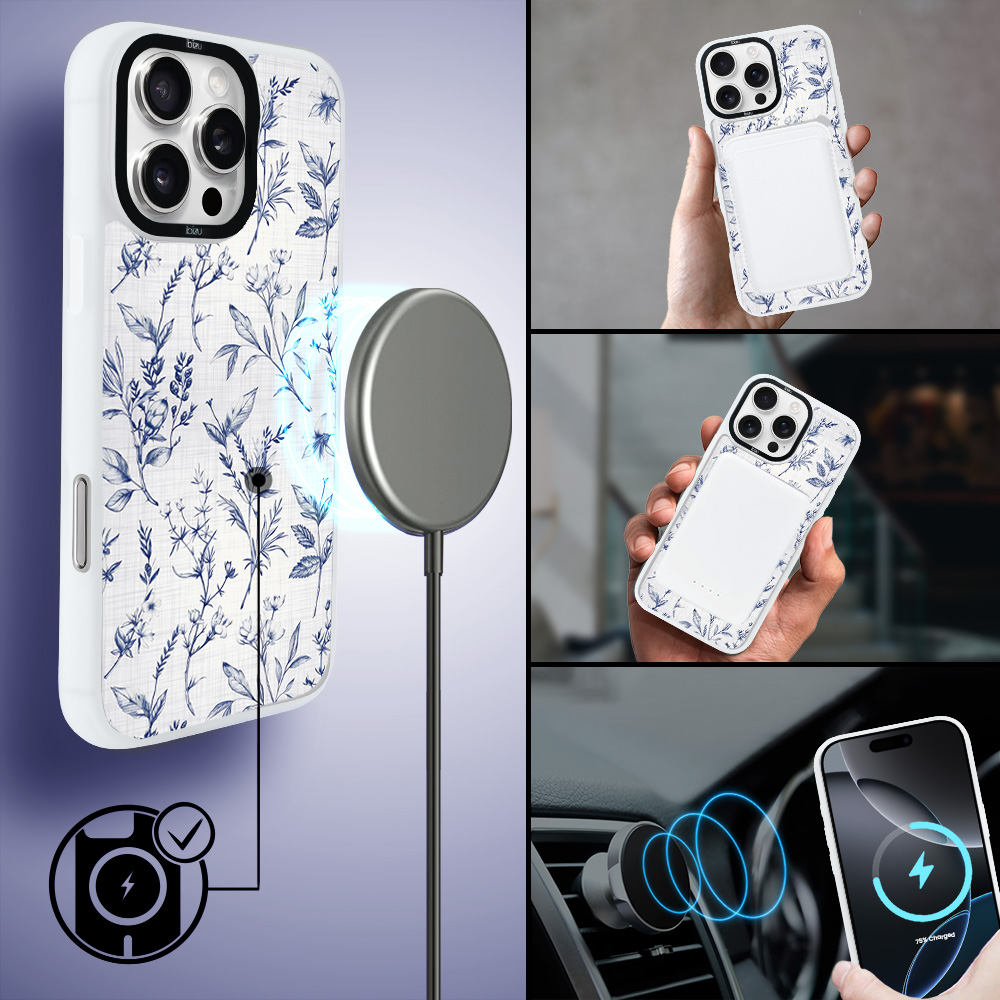 Etui-do-iPhone-16-Pro-IBIZU-DropGuard-Matt-z-MagSafe-Pastel-Bloom-Lazurowe szepty-white (1)