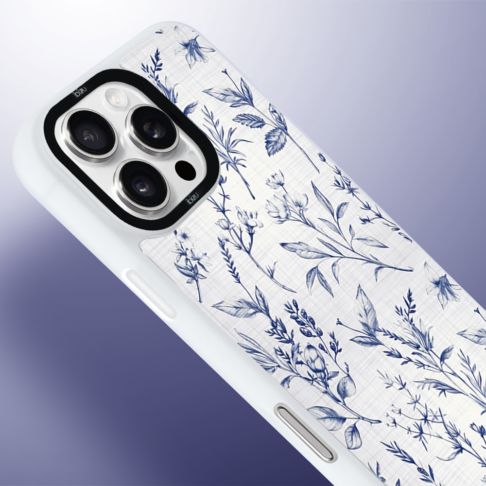 Etui-do-iPhone-16-Pro-IBIZU-DropGuard-Matt-z-MagSafe-Pastel-Bloom-Lazurowe szepty-white (2)