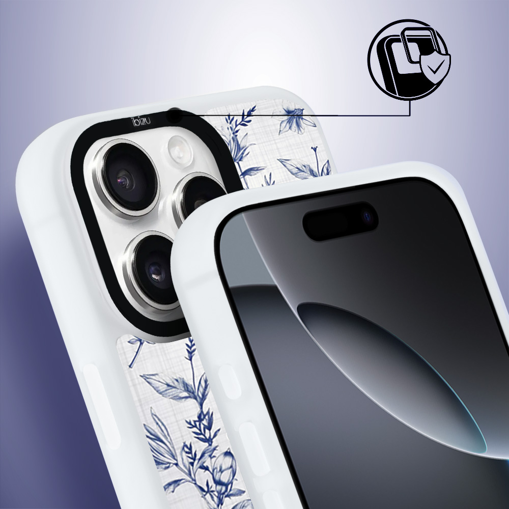 Etui-do-iPhone-16-Pro-IBIZU-DropGuard-Matt-z-MagSafe-Pastel-Bloom-Lazurowe szepty-white (3)