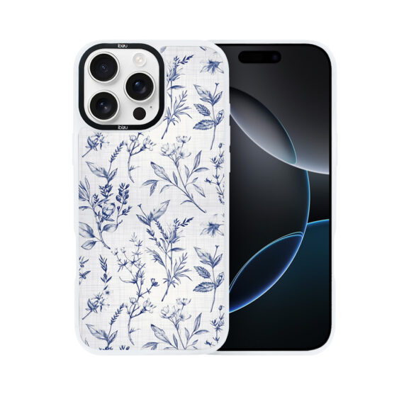 Etui-do-iPhone-16-Pro-IBIZU-DropGuard-Matt-z-MagSafe-Pastel-Bloom-Lazurowe szepty-white (8)