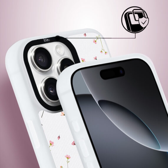 Etui-do-iPhone-16-Pro-IBIZU-DropGuard-Matt-z-MagSafe-Pastel-Bloom-Polna-fantazja-white (3)