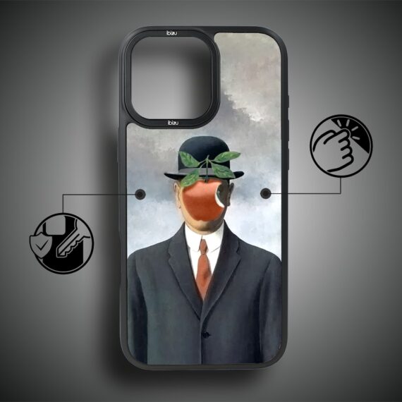 Etui-do-iPhone-16-Pro-IBIZU-DropGuard-Matt-z-MagSafe-Rene-Magritte-syn-człowieczy (7)